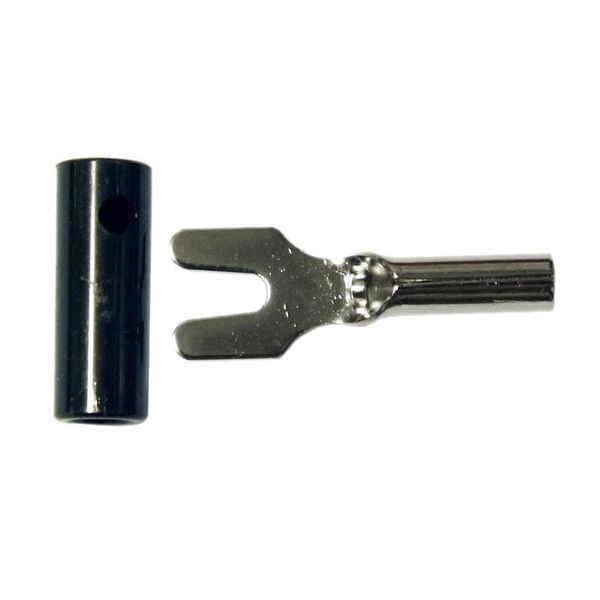Black Test Lead Spade Lug - Click Image to Close
